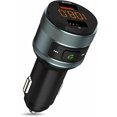 thumbnail image 1 of Transmisor FM, QC 3.0 Transmisor de radio para automóvil Adaptador de radio FM inalámbrico Bluetooth para automóvil Kit manos libres para automóvil con cargador USB dual Admite 64 GB USB Flash D, 1 of 5
