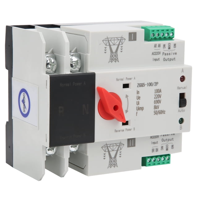 Interruptor de transferencia automática, transferencia automática de doble potencia Interruptor de transferencia ZG P Interruptor de transferencia doméstico Rendimiento confiable