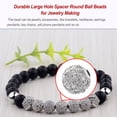 thumbnail image 4 of VONKY 8mm Beads for Bracelets Making Large Hole Spacer Round Ball Rhinestones Bracelet Charms Crystal Decor Fashion Accessory for DIY Type 1, 4 of 9