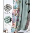 thumbnail image 6 of Turquoise Bunny Easter Black Out Curtains 84 Inch Long for Living Room, Eggs Spring Floral Rabbits Wooden Blackout Curtain Shade Thermal Insulated Window Curtains Grommet Drapes 42"x84" 2 Panels, 6 of 8