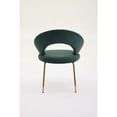 thumbnail image 6 of Hassch Elegant Upholstered Dining Chair for Kitchen and Dining Room, Modern Velvet Side Chair with Padded Seat, Ergonomic Design, Gold Metal Legs (Green), 6 of 6