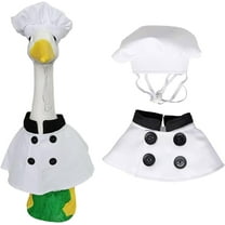 Chef Porch Goose Outfit Porch Goose Clothes Goose Costume for Outfits  23'' Lawn Porch Goose Statues - Outdoor Patio Accessories, Funny Patio Garden Yard Porch Decoration