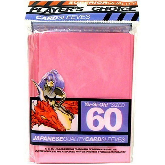 Players Choice Yu-Gi-Oh! PINK Sleeves - Designed for Smaller Gaming CCGs - Deck Protectors - Ideal for YuGiOh! Trading Card Games by Players Choice