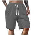 thumbnail image 3 of DDAPJ pyju Birthday Gifts! Mens Waffle Knit Shorts Trendy Ripped Short Pants Lightweight Drawstring Casual Athletic Shorts with Pockets Gray M, 3 of 6