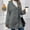 Grey, variant on Women's Solid Color Hooded Open Cardigan Cozy Button Up Long Sleeve Casual Jacket Women Fitted Jacket Snow Gear Women Long Winter Coats for Women Women Hooded Jacket Womens Running Jacket with Pockets
