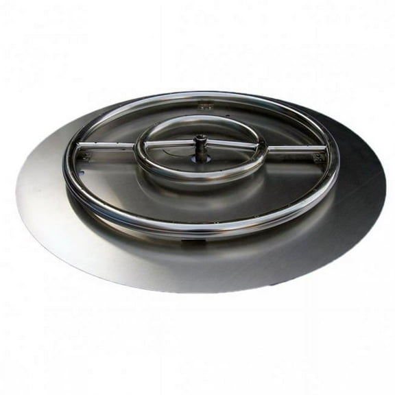 24in SS Fire Pit Ring Burner with Pan