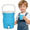 thumbnail image 3 of Blue Insulated Water Cooler Jug, 1 Gallon Portable Beverage Dispenser with Spout Handle, Large Plastic Drink Cooler for Picnic Camping Sports Outdoor Party, 3 of 7