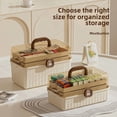 thumbnail image 4 of Eco-Friendly Large-Capacity 3-Layer Medical Storage Box with Customizable Logo, Durable Plastic Construction, Rotating Lock, and Handle - Multi-Functional Ivory White Home First Aid Organizer for, 4 of 6