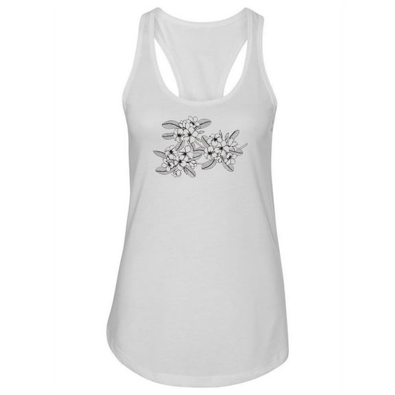 Plumeria Flowers Racerback Tank Women -Image by Shutterstock, Female Small