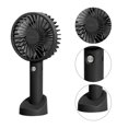 thumbnail image 2 of Ventilador De Mano Ventilador de mano portátil 1000-1200mAh Ventilador de escritorio recargable USB (Negro), 2 of 5