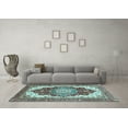 thumbnail image 3 of Ahgly Company Indoor Square Persian Light Blue Traditional Area Rugs, 3' Square, 3 of 4