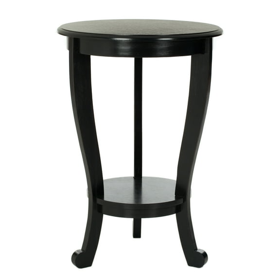 SAFAVIEH Mary Solid Mid-Century Black Tri-Leg Pedestal Side Table (18.1 in. W x 18.1 in. D x 26 in. H)