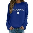thumbnail image 2 of Mama Sweatshirts for Women Fall Winter Long Sleeve Crewneck Mothers Day Sweatshirt Mom Shirt Pullover Tops, 2 of 5