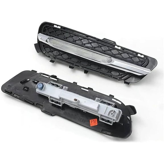 HAGSYCT Pair Right Left LED Bumper Set Fog Light   Grille Trim Compatible with Mercedes for Benz W212 E250 E300 E350 2009-2013 Daytime Running Lamp