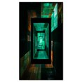 thumbnail image 2 of Deep Green Infinite Cube - Contemporary Canvas Art Print, 2 of 3