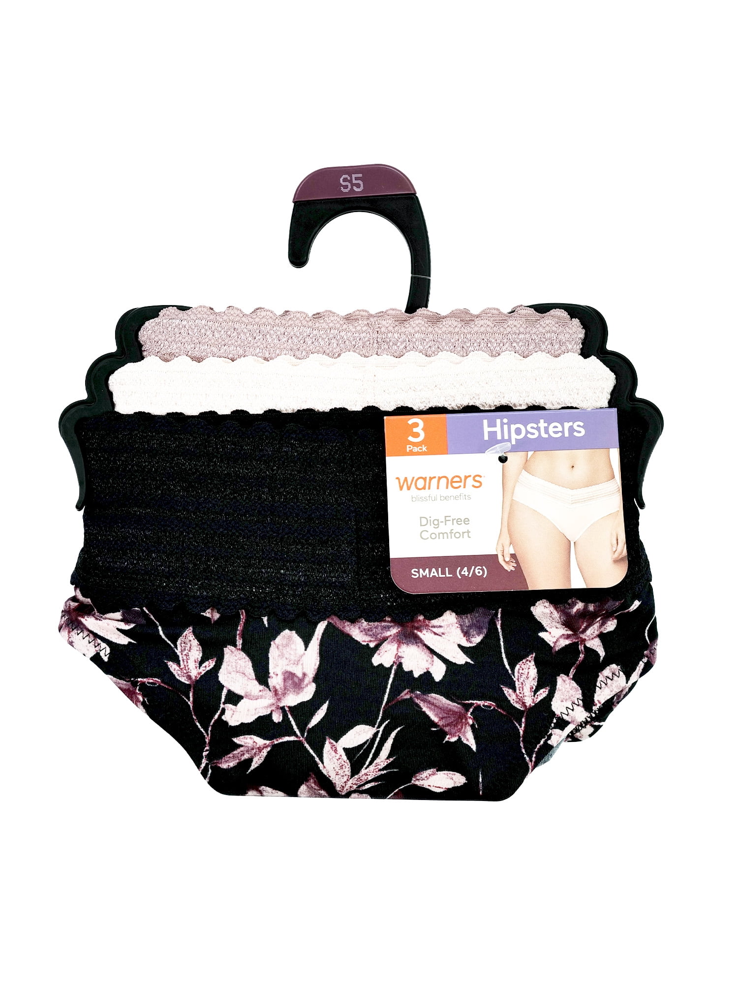 Warners® Blissful Benefits Women's Dig-Free Micro Lace Hipster 3-Pack, Sizes S-3XL