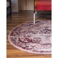 thumbnail image 4 of Unique Loom Sumter Collection Area Rug - Edmunds (5' 1" Round Pink/Burgundy), 4 of 6