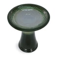 thumbnail image 4 of Green Ombre Ceramic Bird Bath 17'' Tall Glazed Pedestal Bird Bath with Swirl Pattern Lightweight Elegant Outdoor Bird Basin for Garden Yard Landscape, 4 of 10
