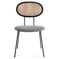 thumbnail image 3 of Manhattan Comfort Jardin 17.52" Rattan Dining Chair in Gray (Set of 2), 3 of 5
