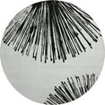 thumbnail image 2 of Addison Rugs Mayfield Washable Transitional Circles Black Round Rug, 8' x 8', 2 of 5