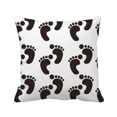 thumbnail image 1 of Black Footprint Simple Outline Protect Animal Throw Pillow Sleeping Sofa Cushion Cover, 1 of 3