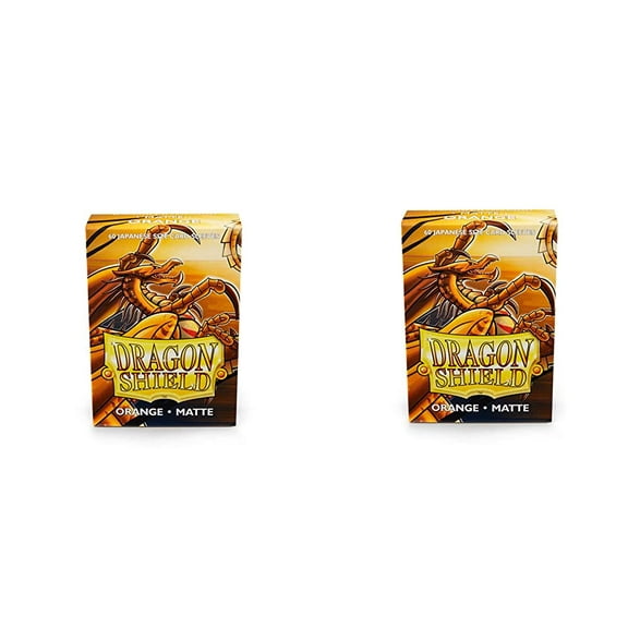 2 Packs Dragon Shield Matte Mini Japanese Orange 60 ct Card Sleeves Value Bundle!