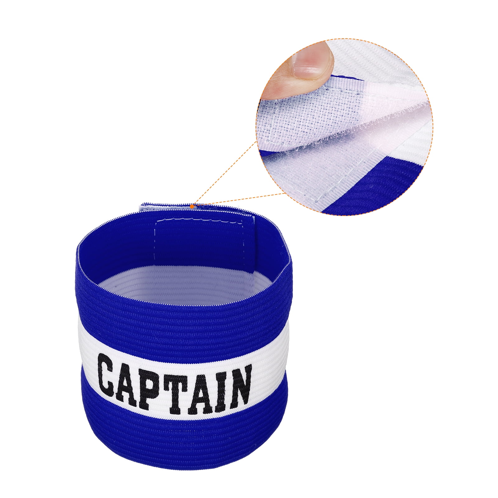 Unique Bargains Elastic Captain's Armband Soccer Training Arm Band 4 Pack Blue