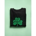 thumbnail image 3 of Saint Patrick's Leaf Clover Sweatshirt Men -Image by Shutterstock, Male 4X-Large, 3 of 4