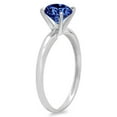 thumbnail image 4 of 2.5 ct Round Cut Simulated Tanzanite Solitaire 14K White Gold Womens Engagement Ring, 4 of 6