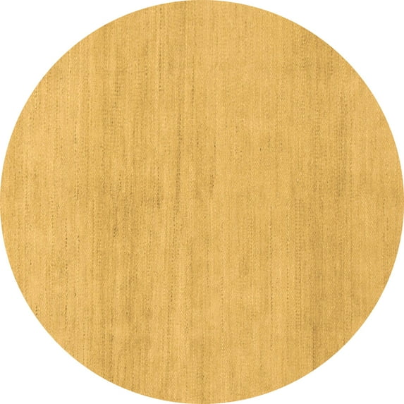 Ahgly Company Indoor Round Solid Brown Modern Area Rugs, 7' Round