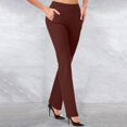 thumbnail image 2 of GEWSEY Work Pants for Women High Waisted Stretch Soft Comfy Athletic Workout Yoga Pants Office Business Casual Trousers (Brick Red, XXL), 2 of 4