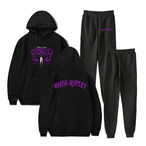 Rhea Ripley Brutality Hoodie Jogger Pants Two Piece Set Sweatshirts Sweatpants Men Women Outfit Sets