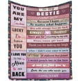 thumbnail image 1 of LHSHID Custom Blanket to My Bestie from friend If I had a different best friend I would punch her in The face and go find You Hug Blanket Bed Throws for Bestie, 1 of 4