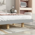 thumbnail image 6 of Pouseayar Queen Size Floating Bed Frame with LED Lights, Low Profile Platform Bed, Gray, 6 of 11