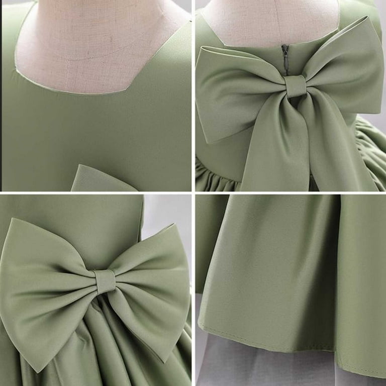 Hipylo Mini Dress Sage Green Dress with Bow Xmas Dresses for Girls White Floral Dress Kids Camouflage Clothes 1 Year Old Boy Clothes Boys Size 8,