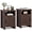 Classic Brown, variant on BarefHaven Farmhouse End Tables Set of 2 with Barn Door, Classic Brown