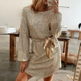 thumbnail image 2 of FRSASU Dresses for Women Long Sleeve Sequined Cocktail Party Dress, 2 of 8
