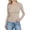 Khaki, variant on Womens Long Sleeve T Shirts Slim Fit Crew Neck Casual Tops Solid Color Ribbed Knit Stretchy Comfy Business Casual Blouse
