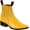 Mustard, variant on Men’s Leather Cowboy Ostrich Quill Print Short Ankle J Toe Boot