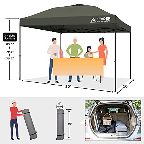 Leader Accessories Pop-Up Canopy Tent 