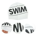 thumbnail image 3 of Unique Bargains 1 Pc Silicone Waterproof Letter Swim Cap White, 3 of 5