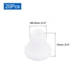 thumbnail image 2 of Uxcell 20Pcs Tapones de Silicona 0.27" Tapones Huecos para Saleros de Macetas Blancos, 2 of 5