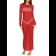 thumbnail image 1 of Vestido de Transparente con Perlas y Diamantes de Imitación para Mujer. Traje de Baño Tipo Bikini. Rojo S, 1 of 4