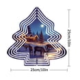 thumbnail image 3 of Metal Hanging Christmas Tree Wind Decorations - Festive Garden Spinners with Cozy Cabin & Reindeer Design for Yard & Garden, 3 of 3