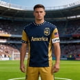thumbnail image 5 of Fgvctg Men USA National Soccer Jersey Print American Flag Football T-Shirt, 2026 Soccer Cup USA Patriotic Short Sleeve Sports Fan Tee Training Uniform Navy 3XL, 5 of 5