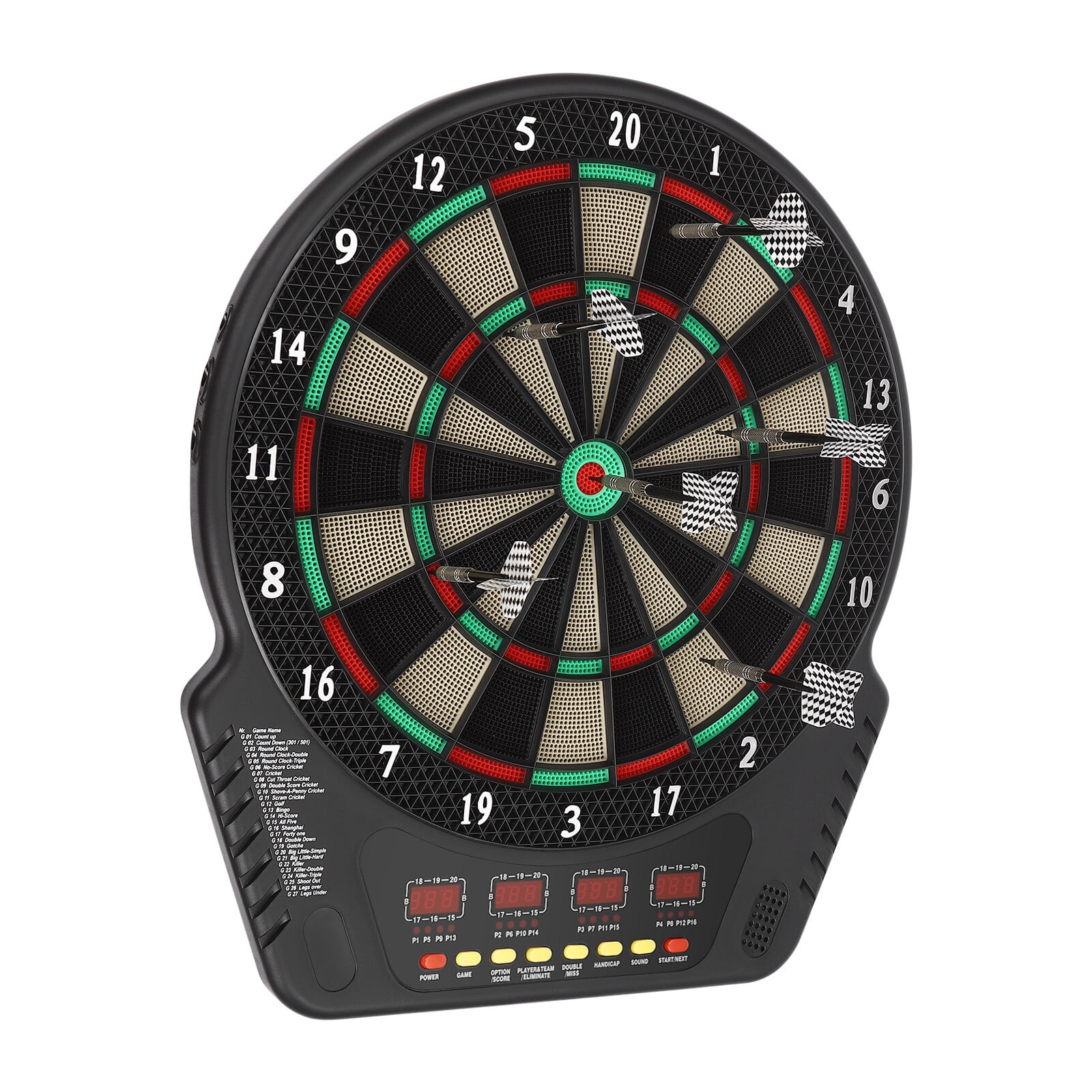 17.32*19.88inch Electronic Dart Board, Electronic Dart Board with 6 Darts, Innovative Dart Machine Wall Mounted