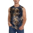 thumbnail image 1 of Bingfone Watercolor Snake Skin Pattern Men's Tank Tops Workout Sleeveless Tee Shirts Running Beach Tanks for Men-Small, 1 of 7