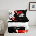 thumbnail image 5 of Mr Mrs Bedding Set Twin Red Black Butterfly Comforter Set Romantic Valentine'S Day Down Comforter For Adults Men Women Romantic Love Theme Quilt Set Black Red Room Decor 2 Pcs, 5 of 7