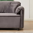 thumbnail image 5 of Miekor Furniture 79" Velvet Sofa, Upholstered Recliner Sofa with Pillows, Living Room Sofa Chair Furniture, Home Office Use W4US0069, 5 of 9