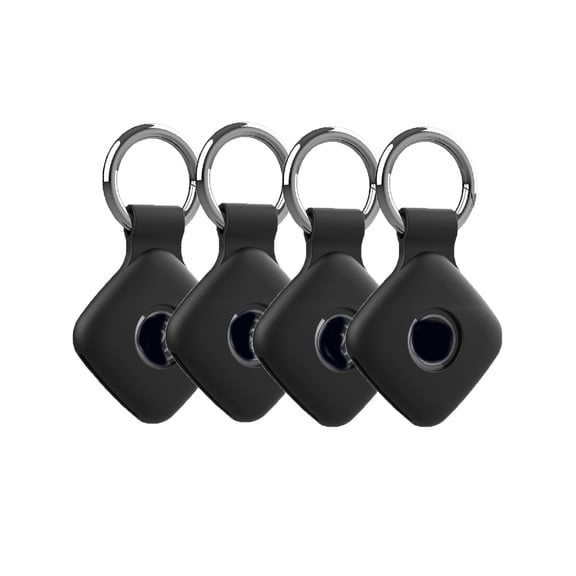 4 PACK Premium Silicone Case for Life360 Tile Mate Tracker(2024), Scratch Resistant Protective Sleeve Anti-Scratch Shockproof Cover for Tile Mate Accessory (Device Not Included)-Black
